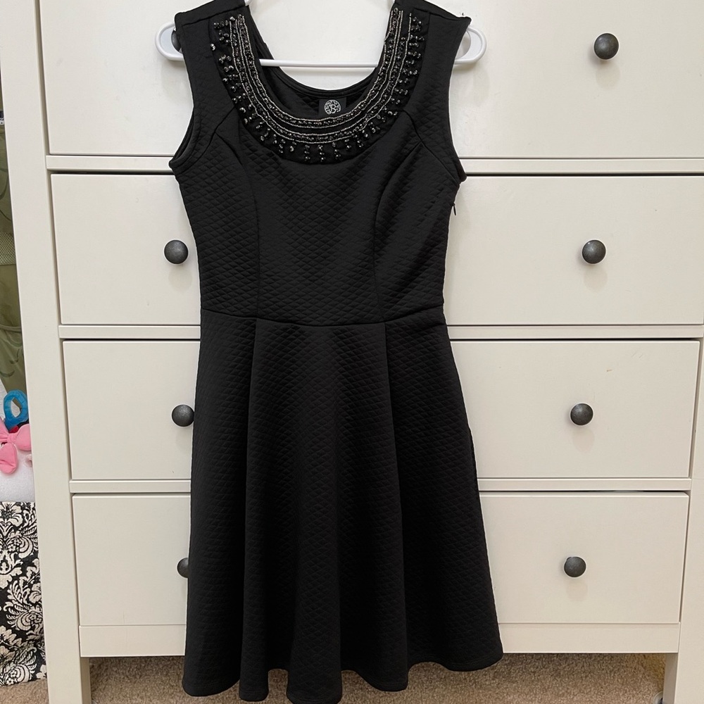 Beaded black dress by Bobeau